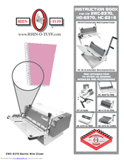 Rhin-O-Tuff EWC-8370 Instruction Book