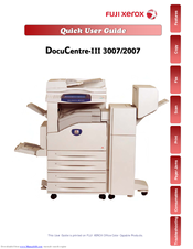 Fuji Xerox DocuCentre-III 2007 Quick User Manual