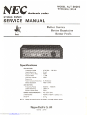 NEC AUT-5000E Service Manual