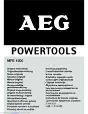 AEG MFE 1500 Original Instructions Manual