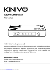 Kinivo K300 User Manual