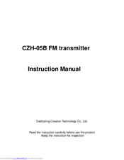 Dedicating Creation Technology CZH-05B Instruction Manual