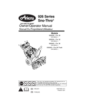 Ariens Sno-Thro Pro 28 Track 926042 Owner's/Operator's Manual