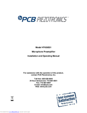 Pcb Piezotronics HT426E01 Installation And Operating Manual