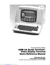 Lear Siegler ADM 3A User's Reference Manual