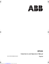 Abb CP450 Installation And Operation Manual