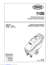 Tennant 1100 Operator And Parts Manual