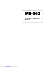 Aaeon MB-562 Manual