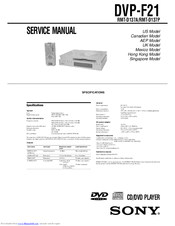 Sony DVP-F21 - Cd/dvd Player Service Manual