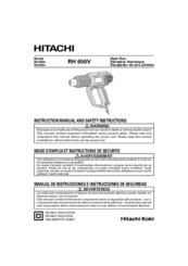 Hitachi RH 650V Instruction Manual