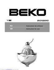 Beko BKEN386WD Instruction Manual
