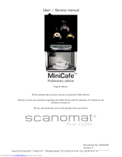 Scanomat MiniCafe User & Service Manual