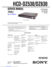 Sony HCD-DZ530 Service Manual