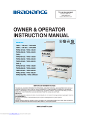 Turbo Air TAR-24G Owner & Operator Instruction Manual