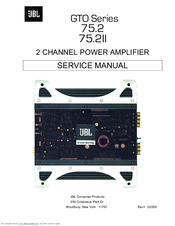 Jbl GTO 75.2 Service Manual
