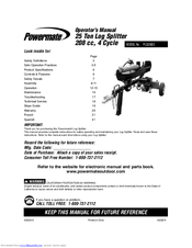 Powermate PLS20825 Operator's Manual