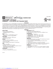 Altronix eBridge4SPT Installation Manual