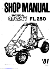 Honda 1981 Odyssey FL250 Shop Manual