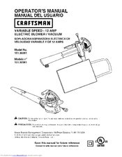 Craftsman 151.30381 Operator's Manual