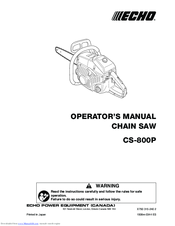 Echo CS-800P Operator's Manual