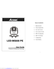 ACME LED-MS600 PE User Manual