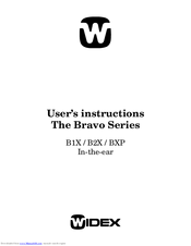 Widex BXP Instruction Manual