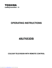 Toshiba 48U7653DB Operating Instructions Manual
