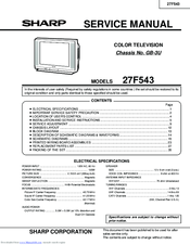 Sharp 27F543 XFlat Service Manual