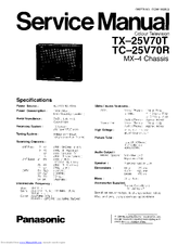 Panasonic TX-25V70T Service Manual