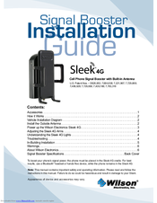 Wilson Electronics Sleek 4G Installation Manual
