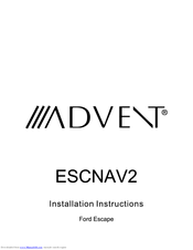 Advent ESCNAV2 Installation Instructions Manual