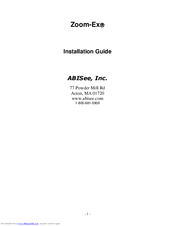 AbiSee Zoom-Ex Installation Manual
