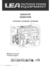 Lea LE75196-240 Original Instructions Manual