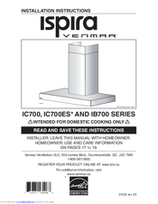 Venmar ISPIRA IB700 Series Installation Instructions Manual