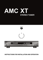 AMC XT Instructions For Installation And Operation Manual
