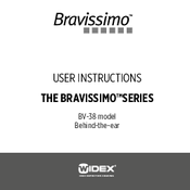 Widex Bravissimo BV-38 User Instructions