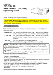 Hitachi CP-EX400 User Manual