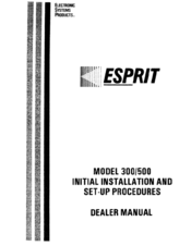 ESPRIT 300 Installation And Setup