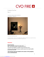 CVO Fire Flueless Fire Pod Technical Manual & User Handbook