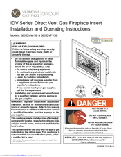 Vermont Castings 380IDVPVSB Installation And Operating Instructions Manual