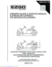 Ezgo 28645-G01-DK Owner's And Service Manual