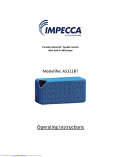 Impecca AS313BT Operating Instructions Manual
