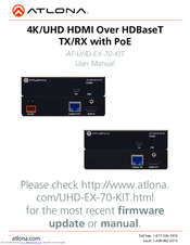 Atlona At Uhd Ex 70 Kit Manuals Manualslib