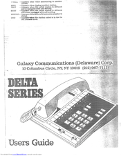 Galaxy Communications delta series User Manual