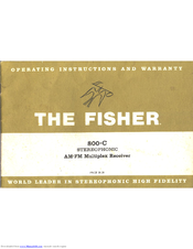Fisher 800-C Operating Instructions And Warranty
