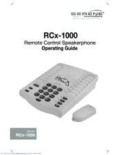 Serene RCx-1000 Operating Manual