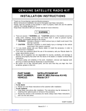 Mazda 0000 81 M09 Installation Instructions Manual