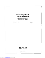 HP 9154A Service Manual