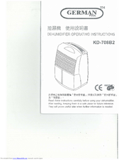 German pool KD-708B2 Operating Instructions Manual