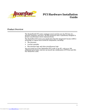 Comtrol RocketPort PCI Series Hardware Installation Manual